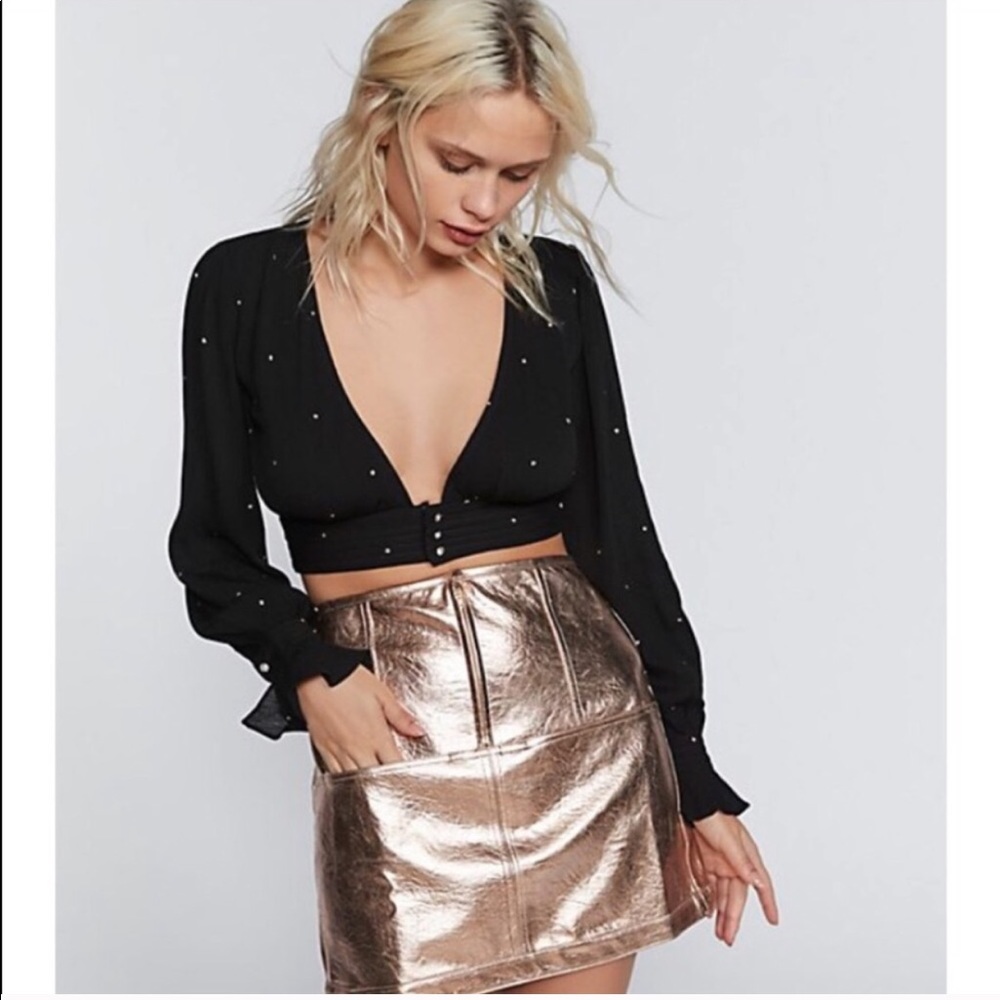 For love and lemons Disco Baby gold foil top